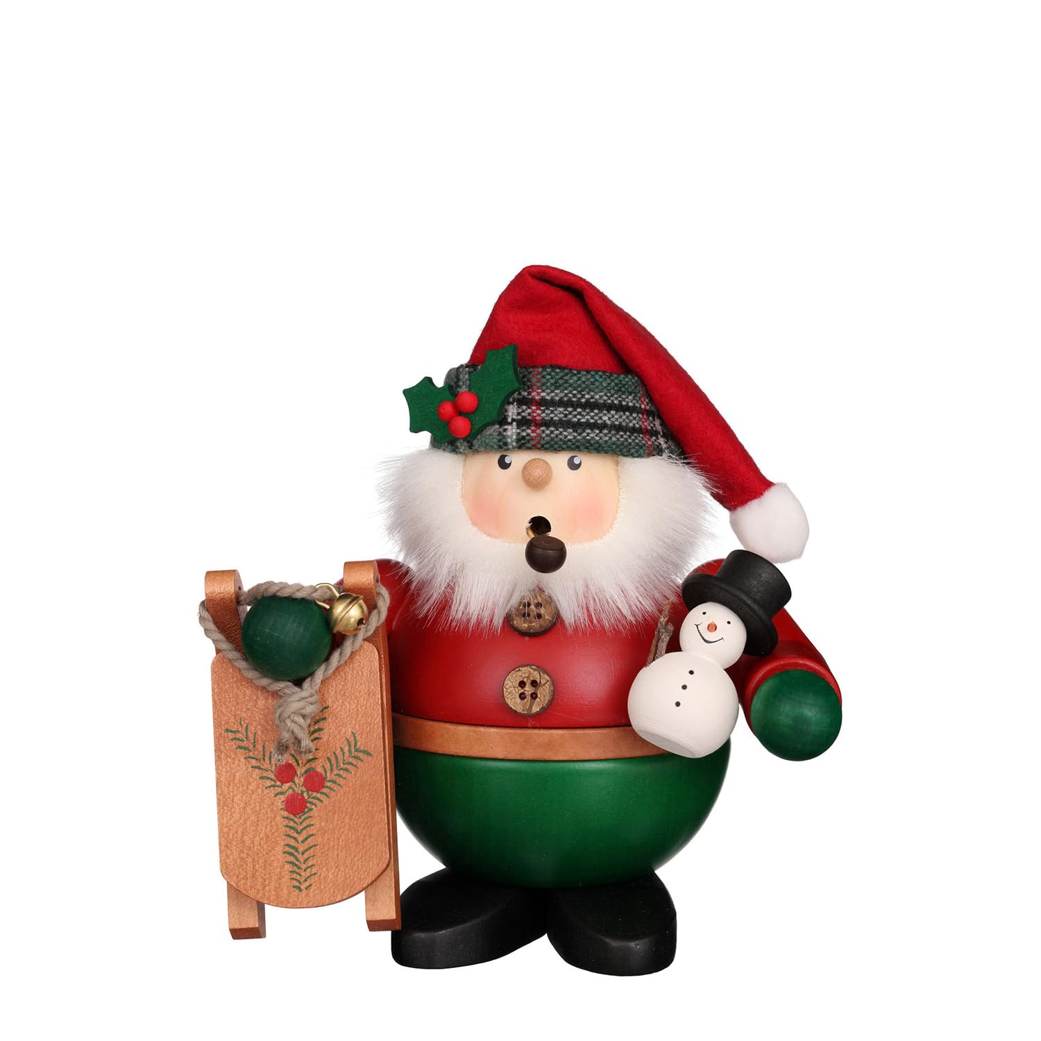 Alexander Taron Importer 1-465 Christian Ulbricht Incense Burner-Santa With Sled-6" H X 5.5" W X 4.5" D, Brown