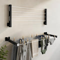 Taggy Heavy Duty 6 Layer Foldable Cloth Drying Stand For Balcony With 60 Feet Rope Cloth Drying Stand Wall Hanging Clothes Dryer