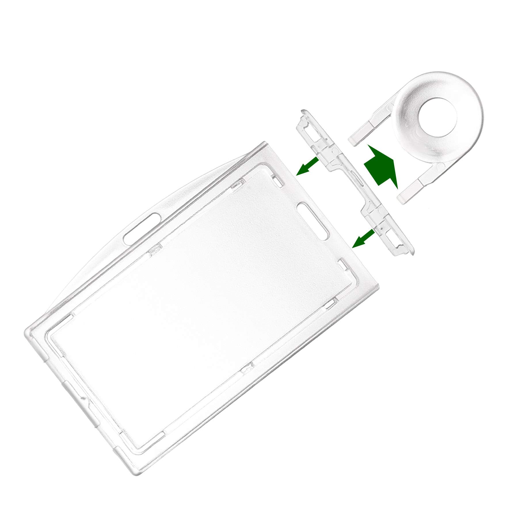 4 Pack Clear Hard Plastic Id Badge Holder Horizontal And Vertical Dual Use Id Card Holder Hold 3 Cards By Fallen One