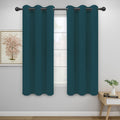 Easy-Going Blackout Curtains For Bedroom, Solid Thermal Insulated Grommet And Noise Reduction Window Drapes, Room Darkening Curtains For Living Room, 2 Panels(42X72 In, Peacock Blue)
