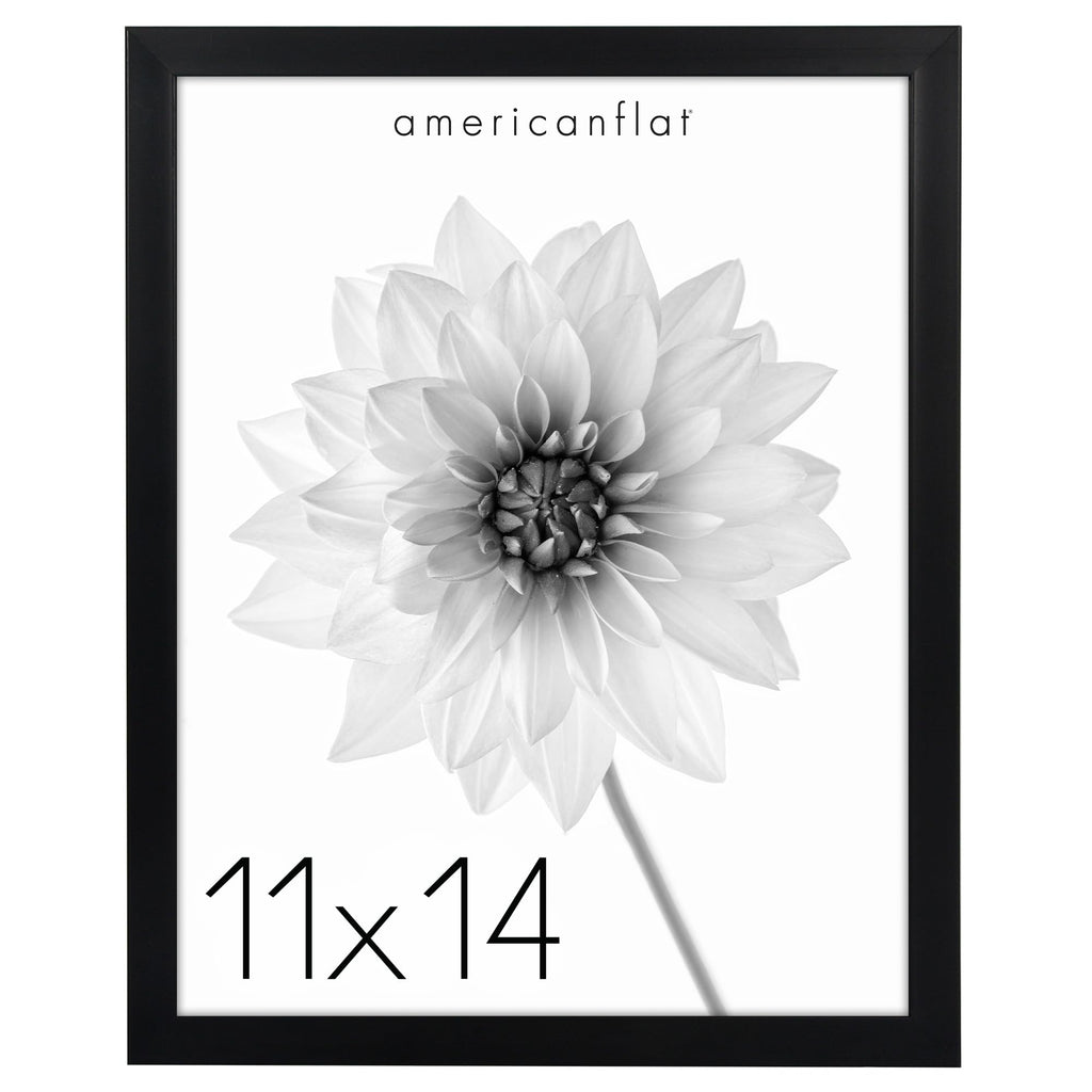Americanflat 11x14 Picture Frame with Shatter-Resistant Glass - Soho Collection - Gallery Style Deep Molding Frame for Wall Disp