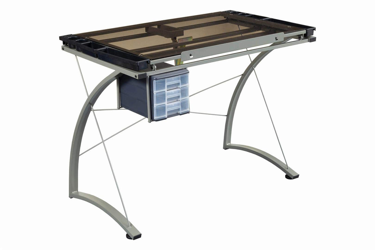 Coaster Home Furnishings CO-800986 Drafting Desk, 41” W x 24” D x 32” H, Chrome