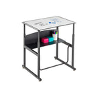 Safco Alphabetter Desk, 28" x 20", Gray Classroom and Home School Desk