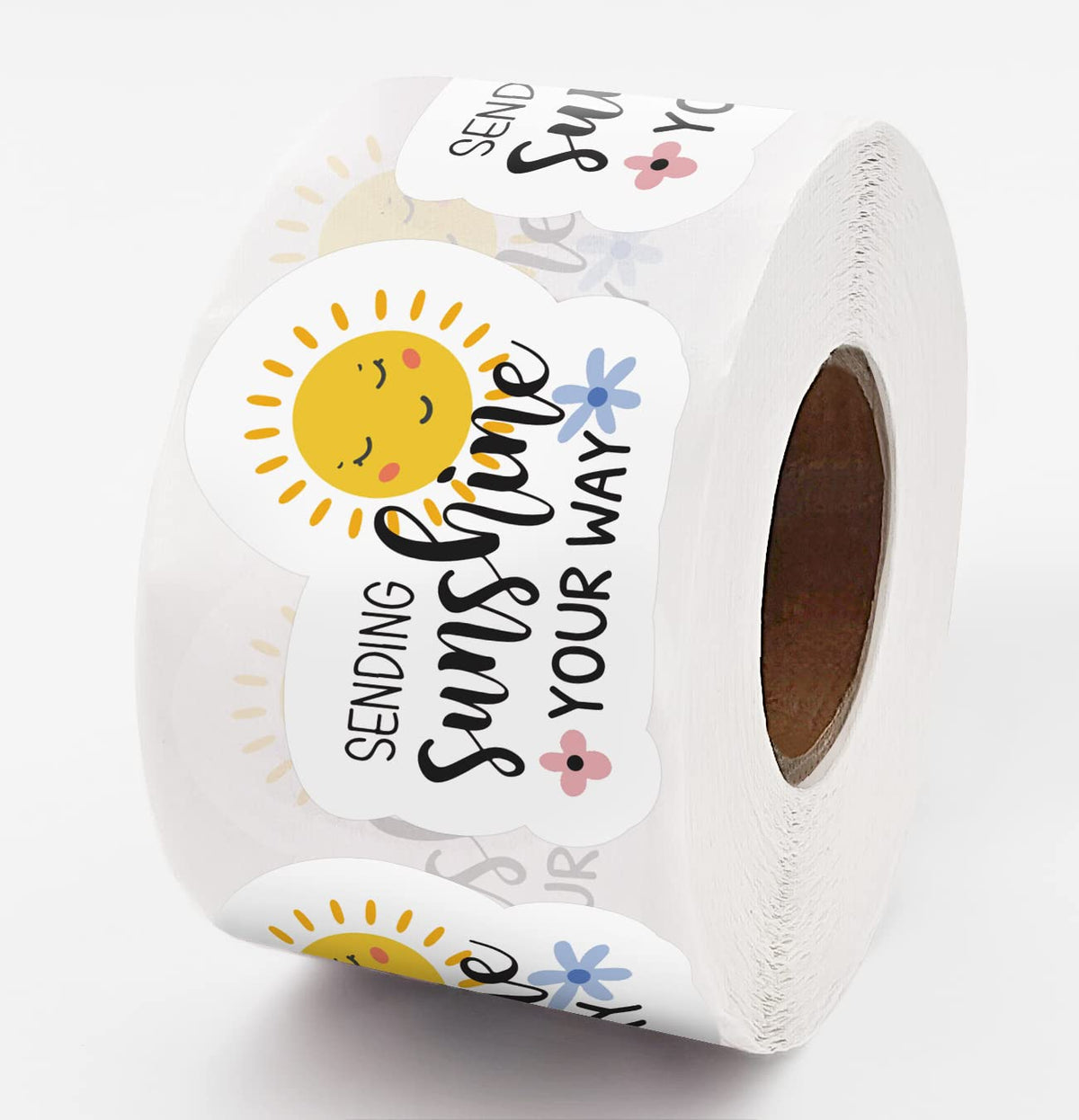 Cute Business Stickers, Sending Sunshine Your Way Thank You Stickers, Online Retailers Mail Envelopes Packaging Stickers Labels