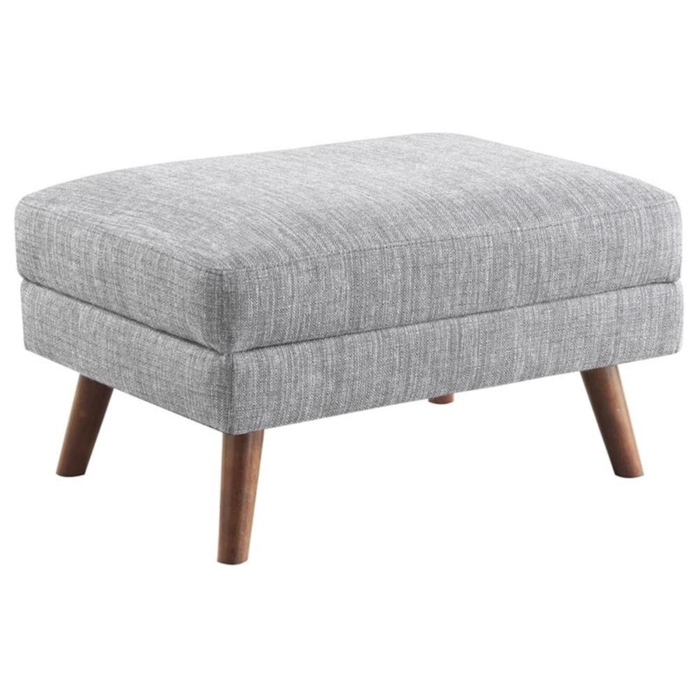 Coaster Furniture Churchill Ottoman Gray Fabric Walnut 551303