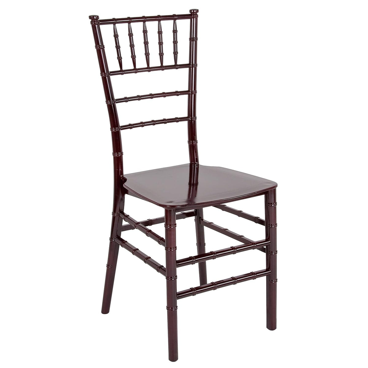 Flash Furniture HERCULES Series Mahogany Resin Stacking Chiavari Chair