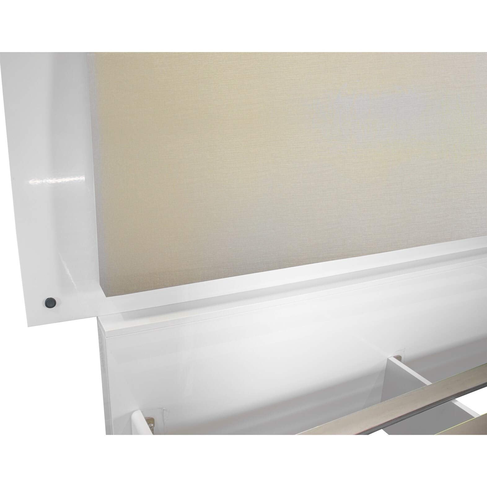 Best Master Athens Eastern King Platform Bed With Led Lighting In White Lacquer