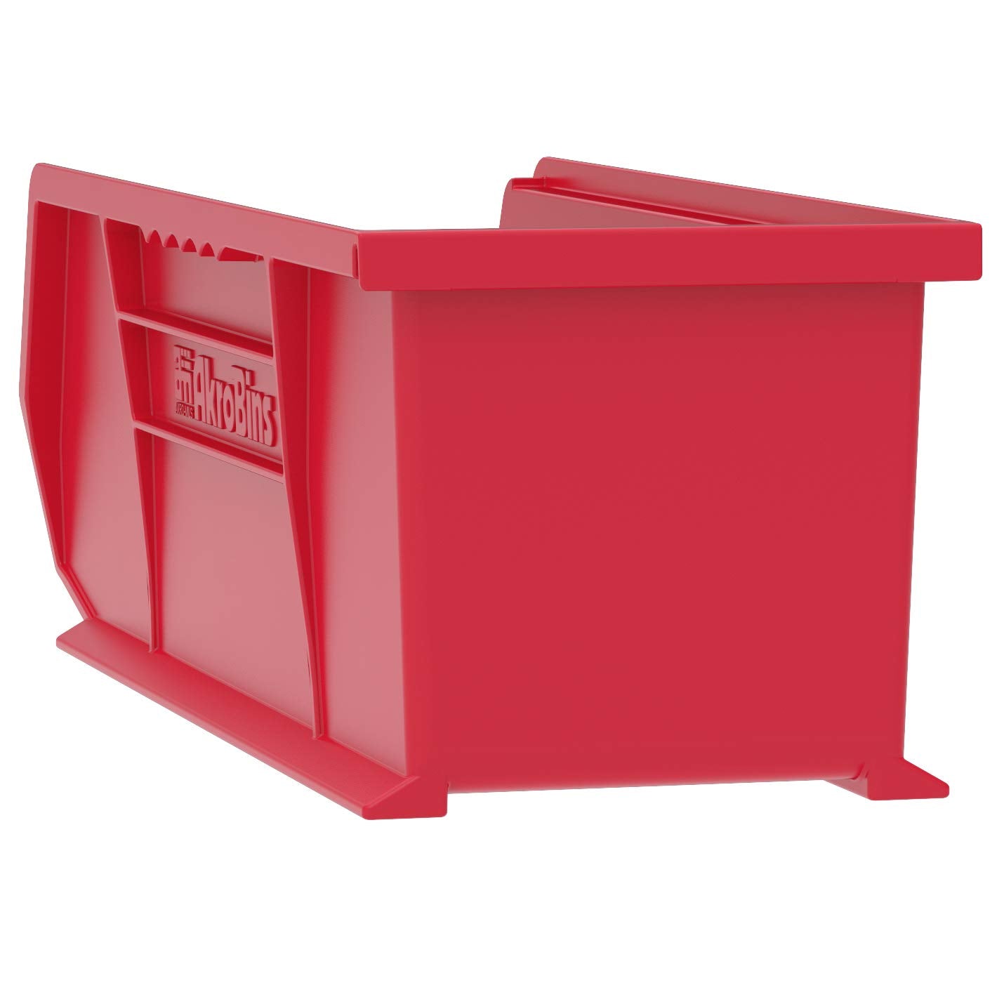 Akro-Mils 30234 Akrobins Plastic Hanging Stackable Storage Organizer Bin, 15-Inch X 5-Inch X 5-Inch, Red, 12-Pack
