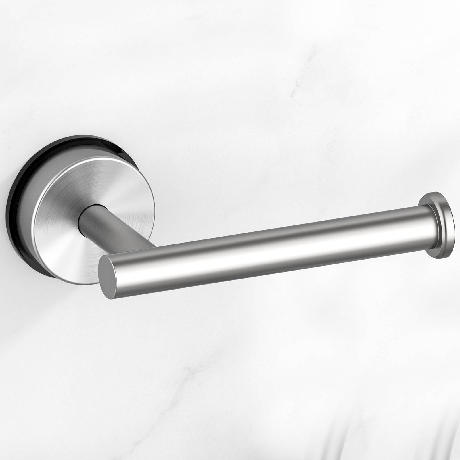 BKV Suction Cup Toilet Paper Holder,SUS 304 Stainless Steel Toilet Paper Holder Wall Mount for Bathroom,Kitchen-Brushed Nickel S