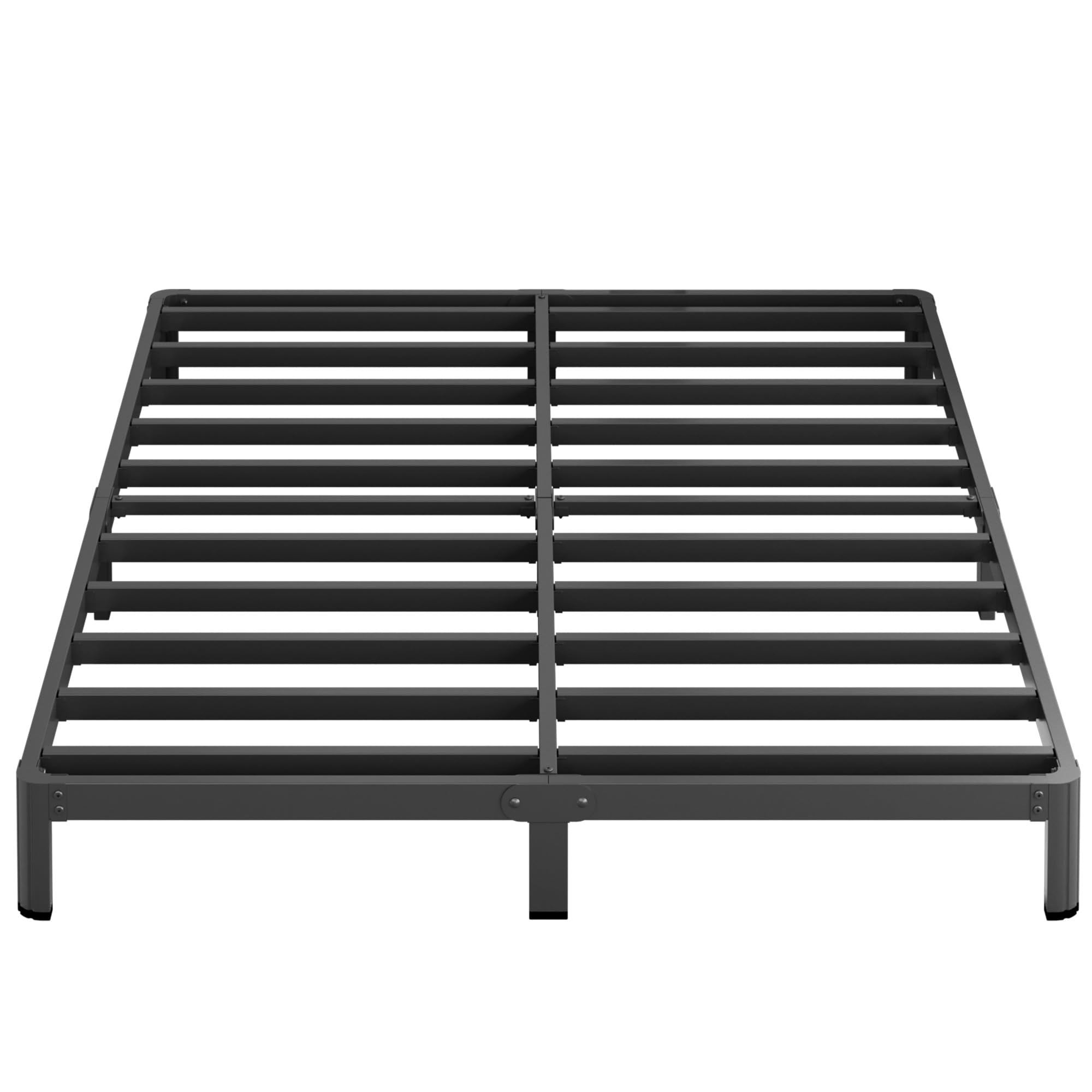 Yicensen 8 Inch Queen Bed Frame Rounded Corner No Box Spring Needed, Heavy Duty Metal Queen Size Platform Bed Frame, Easy Assemb