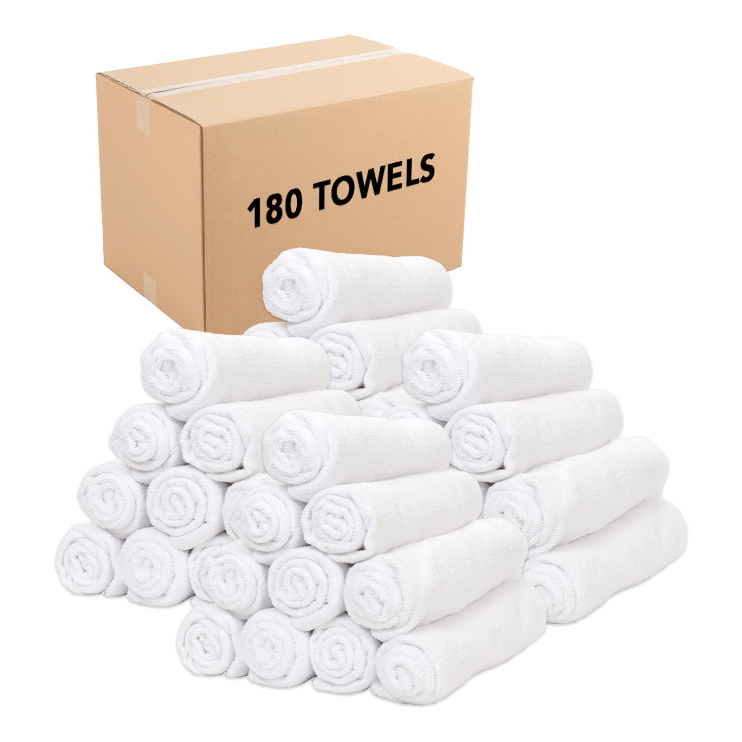 Arkwright Microfiber Gym Towel - Bulk Case of 180 - Super Soft, Quick Dry Workout Sweat Towels, 300 GSM Lightweight & Absorbent 