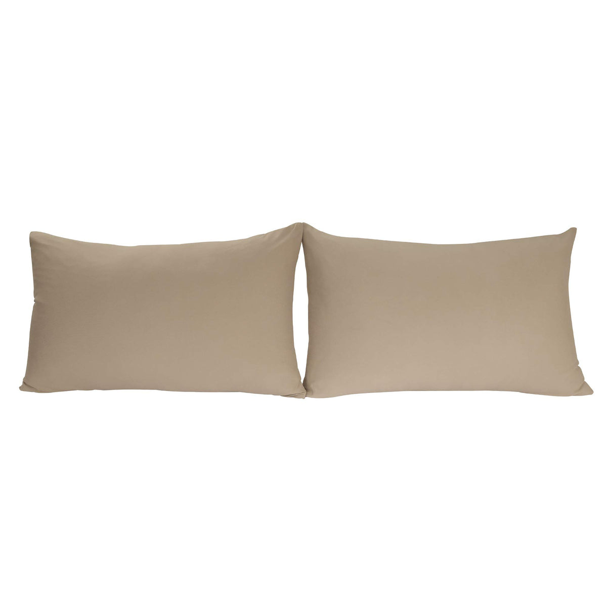 Stretch Pillowcases - Micro Jersey Knit & Ultra Soft, Standard Size - Set Of 2 Pillow Cases, Taupe