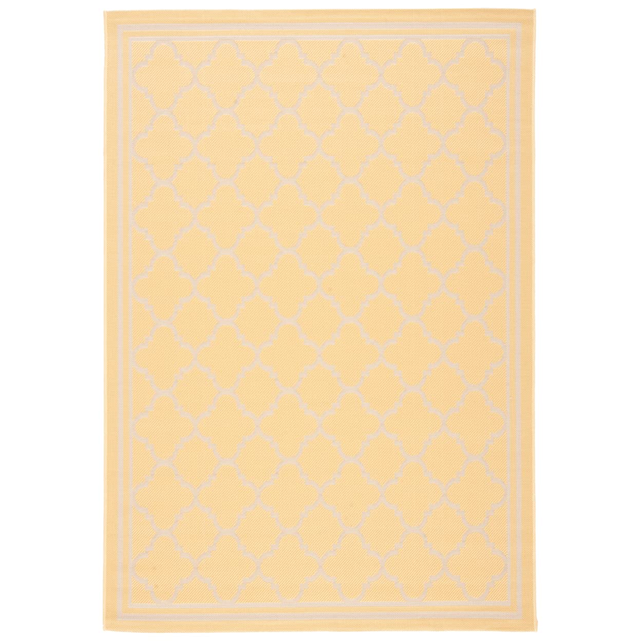 Safavieh Courtyard Collection Accent Rug - 2' X 3'7', Gold & Beige, Non-Shedding & Easy Care, Indoor/Outdoor & Washable-Ideal For Patio, Backyard, Mudroom (Cy6918-30621)