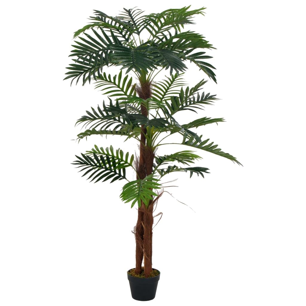 vidaXL Artificial Plant Palm with Pot Green 65&quot;