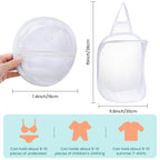 3 Pieces Hanging Laundry Hamper Laundry Bag To Hang Foldable Mesh Hamper Dirty Cloth Basket With Carry Handle Door Net Hampers F