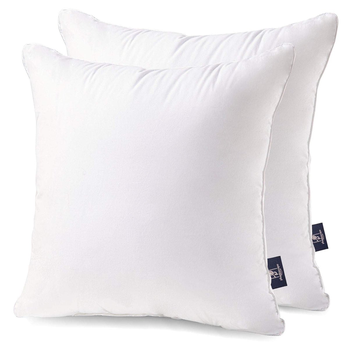 Phantoscope 18 X 18 Pillow Inserts - Throw Pillow Inserts With 100% Cotton Cover - Square Forms Pillow Sham Stuffer - Decorative