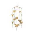 Crane Baby Handcrafted Brass Ceiling Hanging Mobile for Nursery, Butterfly Nursery Decor for Girl, 6x 6 x 36, Baby Girl Nursery 