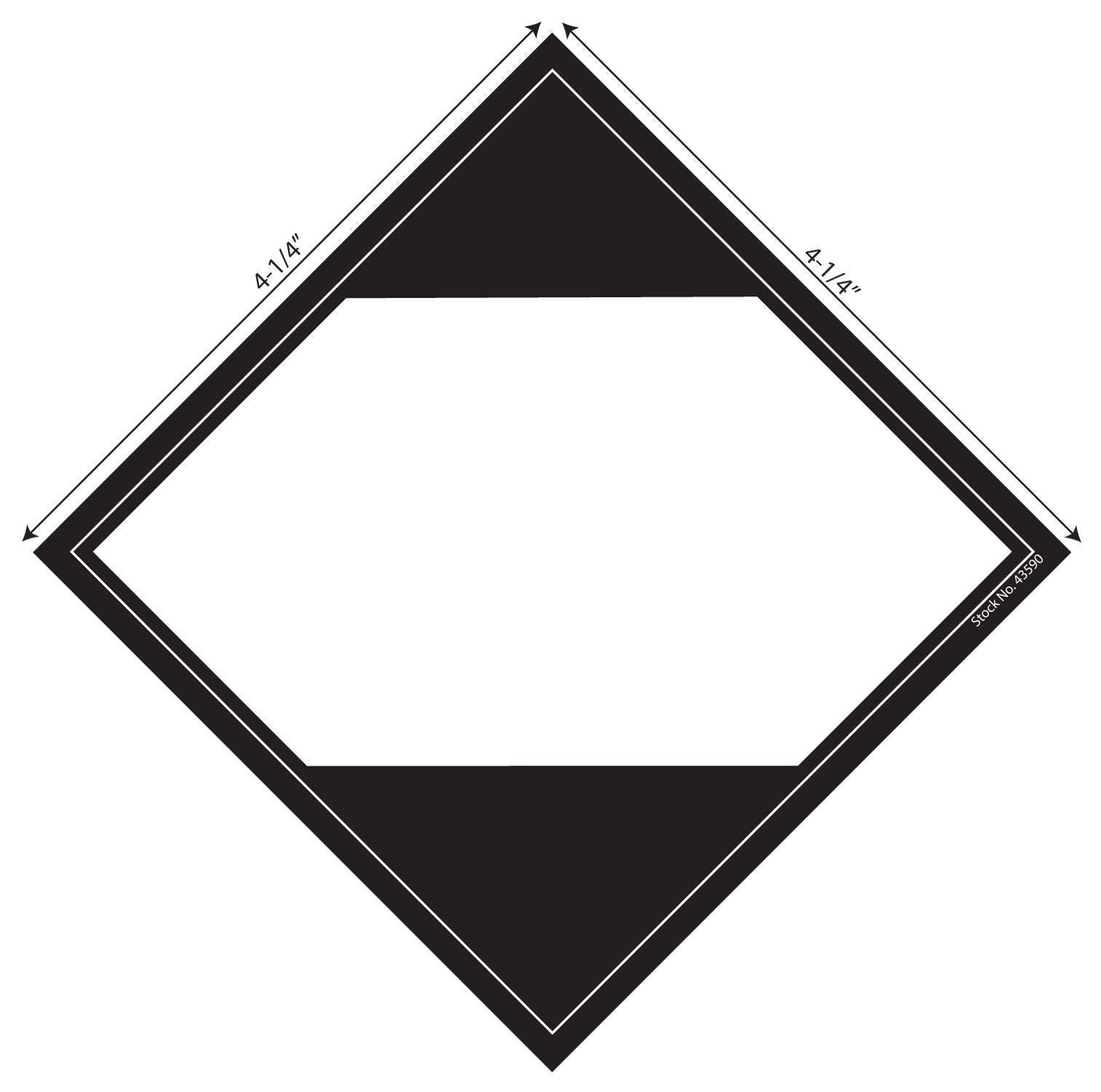 Tabbies Shipping & Handling Labels White With Black, 4-1/4'W X 4-1/4'H 'D.O.T. Blank Limited Quantity' 500 Labels/Roll, 10 R