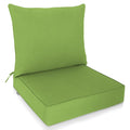 Eagle Peak Outdoor Deep Seat Patio Seat Cushion Set, 25 X 25 X 5 Inch, 2-Piece Back Chair Cushion, Set Of 1, Green