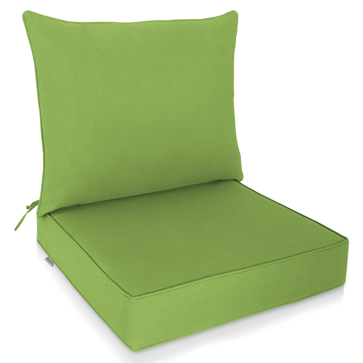 Eagle Peak Outdoor Deep Seat Patio Seat Cushion Set, 25 X 25 X 5 Inch, 2-Piece Back Chair Cushion, Set Of 1, Green