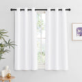 RYB HOME White Living Room Curtains 54 inch Length, Room Darkening Privcay Curtain Panels Small Window Treatment for Bedroom Clo