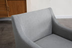 HomeRoots Grey Gray Velvet Antique Brass Dining Chair