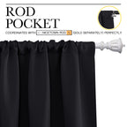 Nicetown Halloween Black Out Curtain Panels For Kitchen - Energy Smart Decoration Thermal Insulating Blackout Drapes/Draperies F