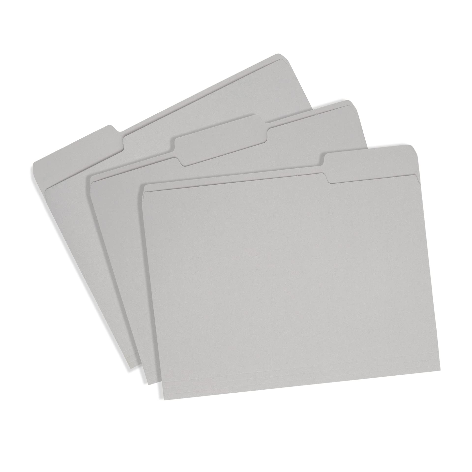 100 Blue Summit Supplies Gray File Folders, Letter Size, 1/3 Cut Tab, Great Folder For Organizing And Easy File Storage, 100 Pac
