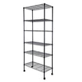 Simple Deluxe 6-Tier Shelving Units, 29.92 W x 13.98 D x 71.65 H Adjustable Wire Shelving with Hanging Hooks and Wheels, B