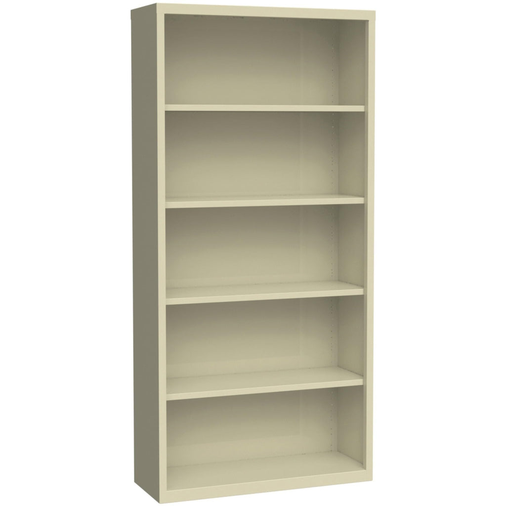 Lorell Llr41290 Fortress Series Steel Putty Book Case, 34.5" X 13" X 72"