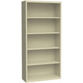 Lorell Llr41290 Fortress Series Steel Putty Book Case, 34.5" X 13" X 72"