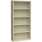 Lorell Llr41290 Fortress Series Steel Putty Book Case, 34.5" X 13" X 72"