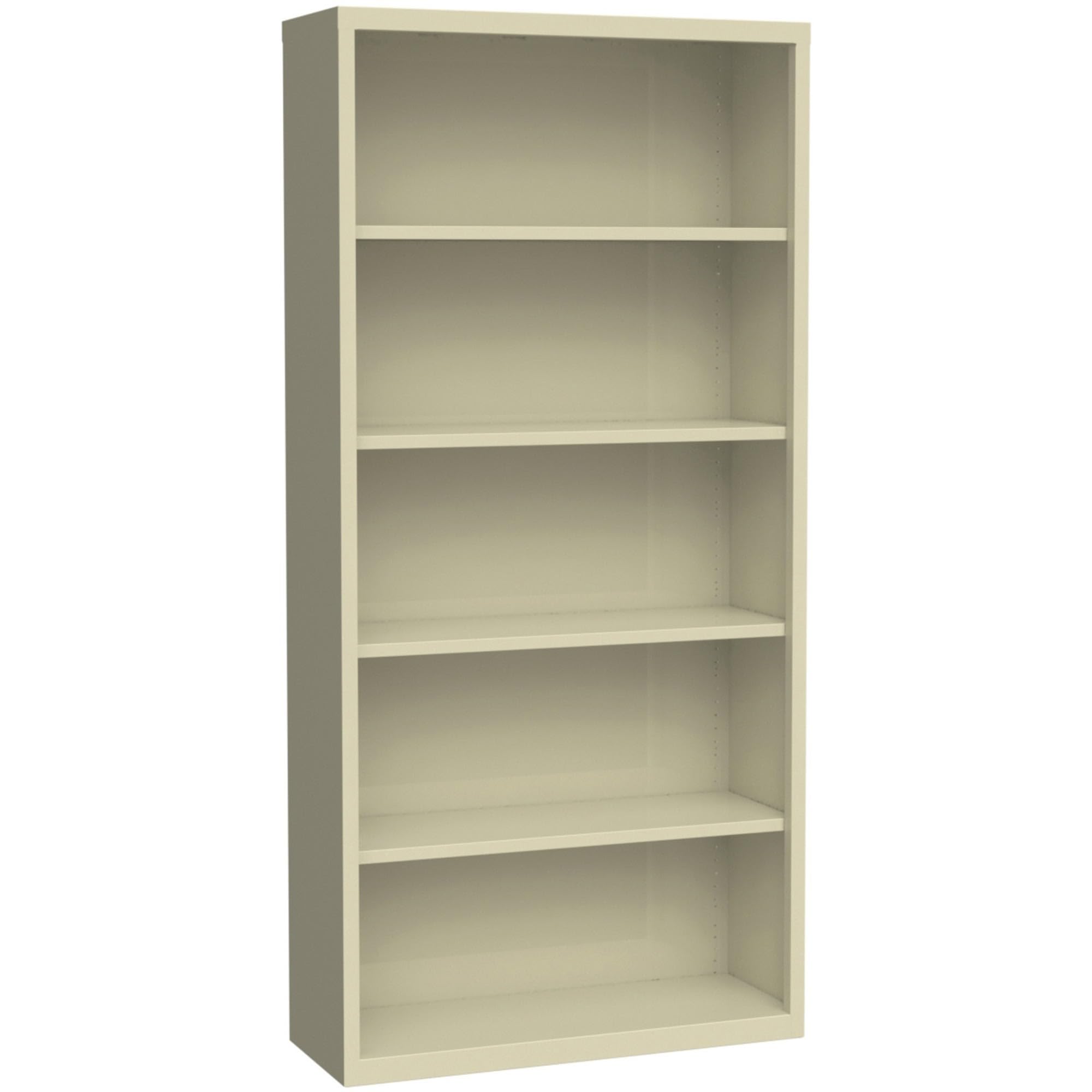 Lorell Llr41290 Fortress Series Steel Putty Book Case, 34.5" X 13" X 72"