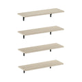 Furinno Rossi 23-Inch Wall Mounted Floating Display Shelves, Metropolitan Pine, Set of 4