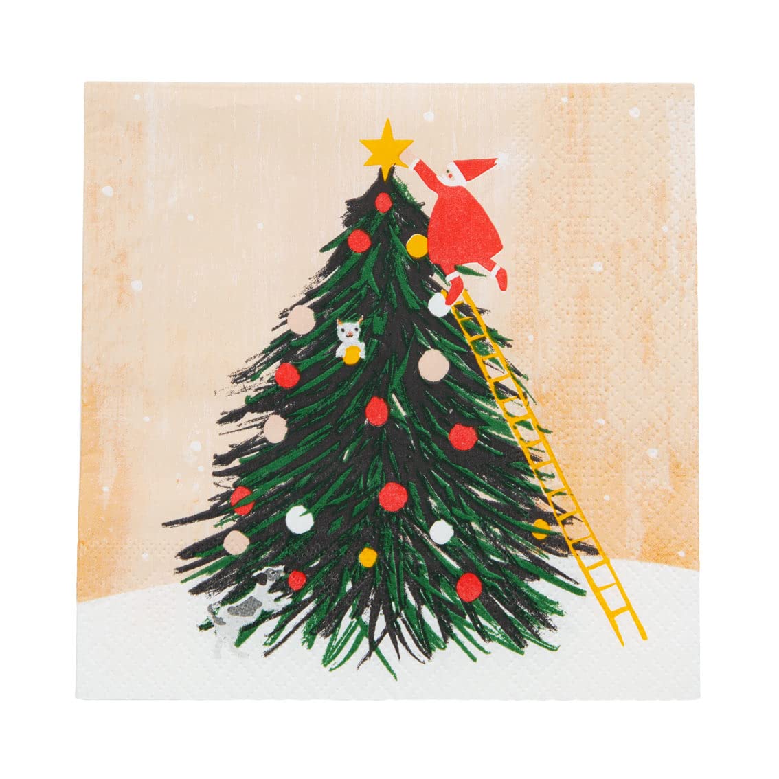 Talking Tables Santa Christmas Napkins with Xmas Tree - 20 Pack | Recyclable, Eco Friendly Paper Serviettes for Table Settings, 