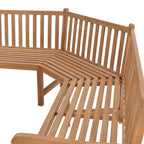 vidaXL Patio Corner Bench 72.8"x72.8"x35.4" Solid Teak Wood
