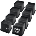 Hanihua 8 Pack Bed Risers 4 Inch Heavy Duty, Oversized Furniture Risers, Black Bed Lifts Risers For Table, Sofa, Chair, Couch, D