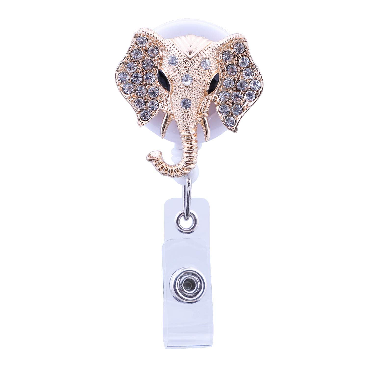Soleebee 28' Retractable Badge Reel, Nurse Id Badge Holder With Belt Clip (Elephant)