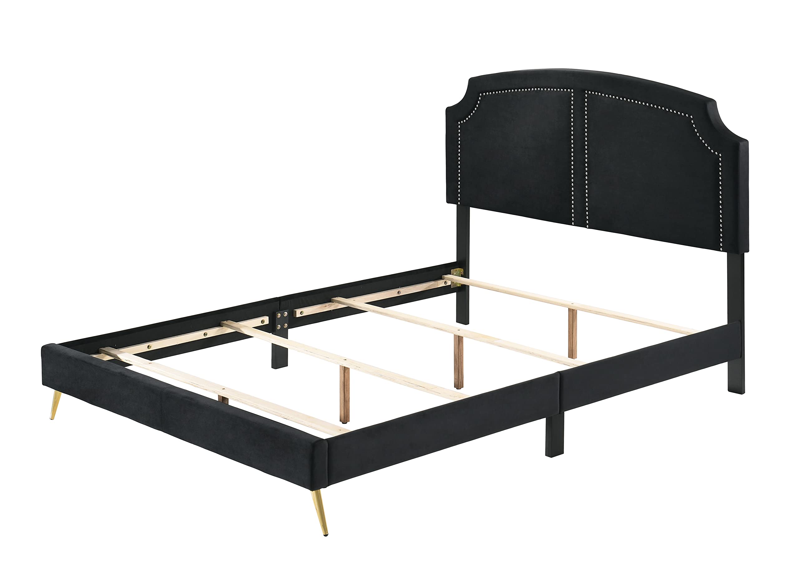 Acme Zeena Velvet Upholstered Full Panel Bed - Thumbnail 3