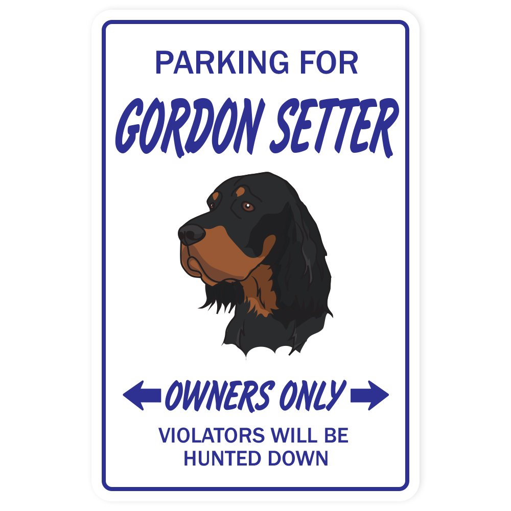 Gordon Setter Aluminum Sign Dog Pet Parking Aluminum Signs Pet Vet Breeder Groomer | Indoor/Outdoor | 24' Tall