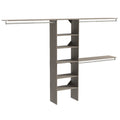 ClosetMaid SuiteSymphony Wood Closet Organizer Kit with Tower, 3 Hang Rods, Top Shelves, Adjustable, Fits Spaces 6  10 ft. Wide