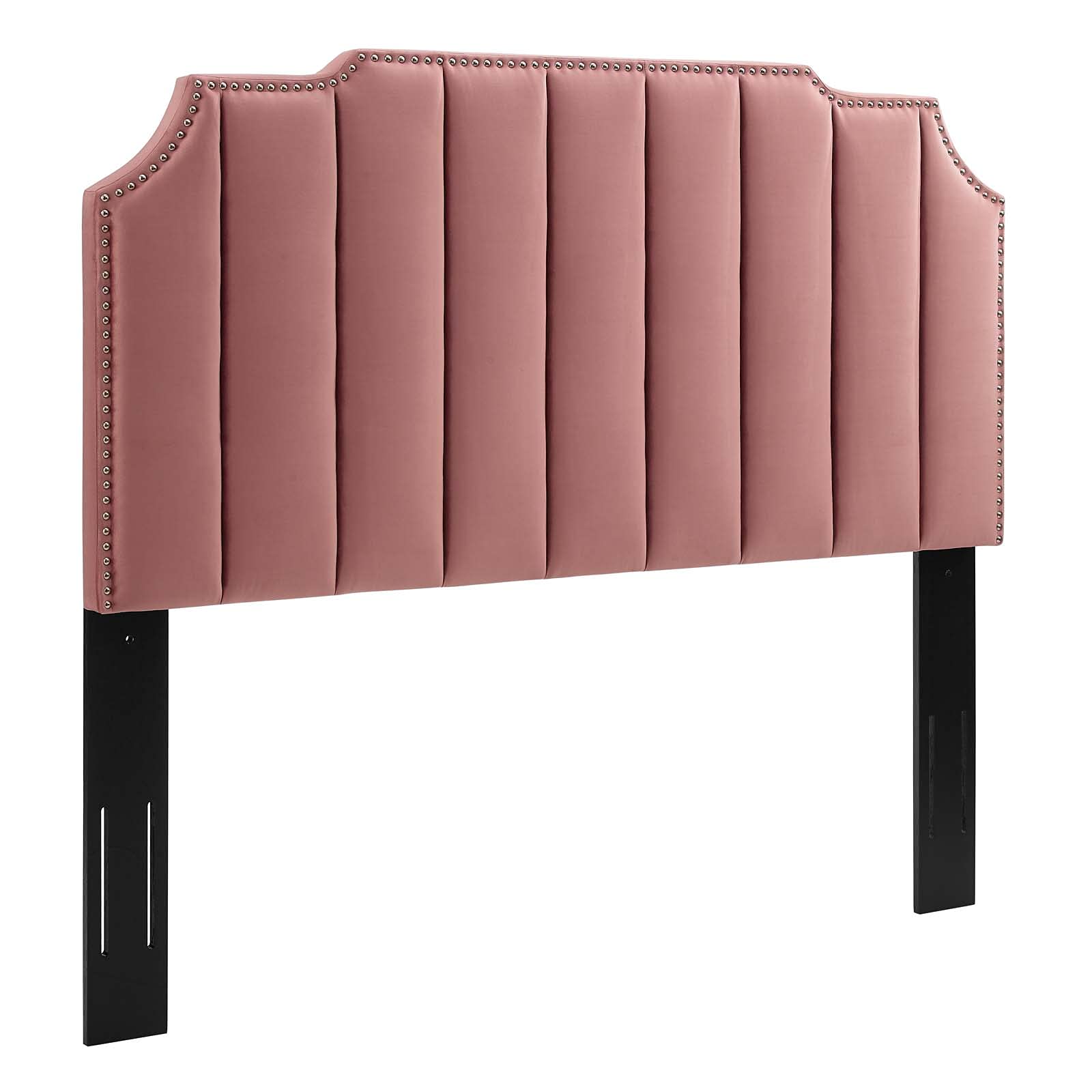 Modway Rosalind Channel Tufted Performance Velvet King/California King Headboard in Dusty Rose