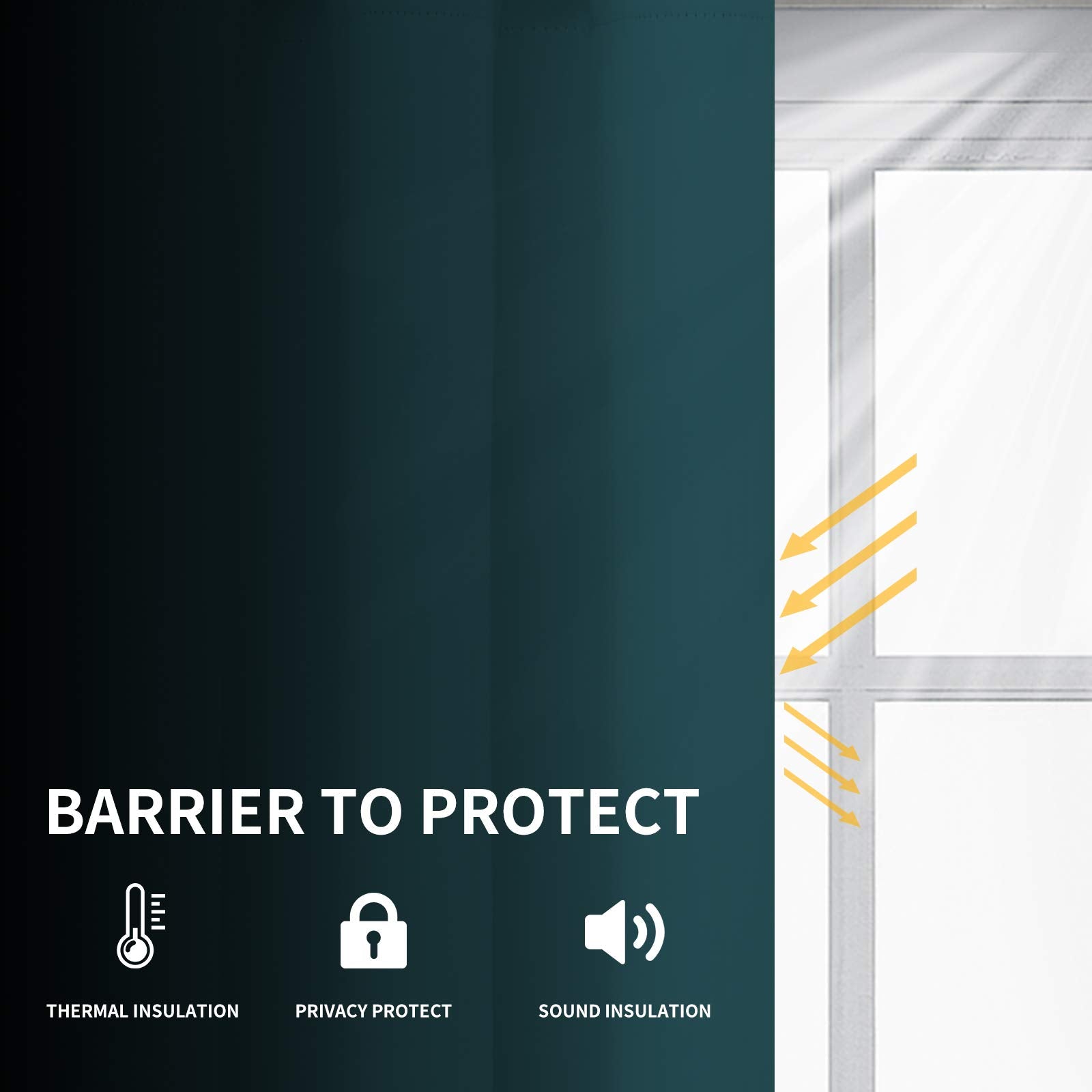 Easy-Going Blackout Curtains For Bedroom, Solid Thermal Insulated Grommet And Noise Reduction Window Drapes, Room Darkening Curtains For Living Room, 2 Panels(52X46 In,Peacock Blue)