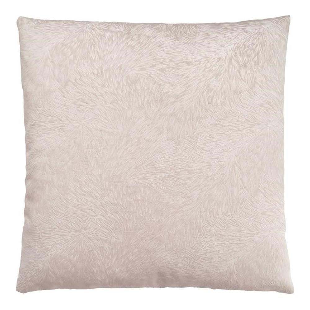 Monarch Specialties 9318, 18 X 18 Square, Insert Included, Decorative Throw, Accent, Sofa, Couch, Bedroom, Polyester, Hypoallergenic, Beige, Modern Pillow 18"X 18" Light Taupe Feathered Velvet 1Pc