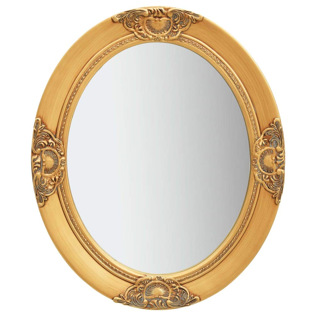 vidaXL Wall Mirror Baroque Style 19.7&quot;x23.6&quot; Gold