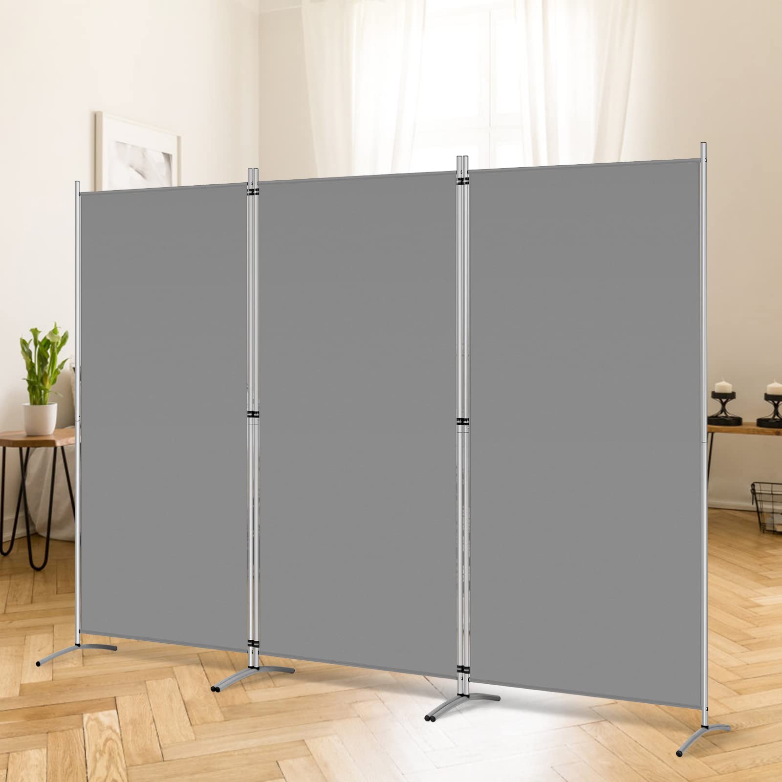 RANTILA 3 Panel Room Divider, 6 Ft Tall Folding Privacy Screen Room Dividers, Freestanding Room Partition Wall Dividers, 102W x 