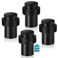 Kolako Door Stoppers, Floor Door Stops, (2 Inch) Black Matte Modern Heavy Duty Solid Small Cylindrical Doorstop Rubber Bumper, S