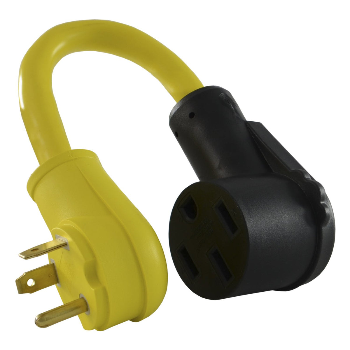 Conntek 14370, 30 Amp Standard Rv Plug Pigtail Adapter To 50-Amp Straight Blade Connector