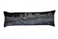 HomeRoots Grey 45' Black Nashville Nighttime Skyline Lumbar Decorative Pillow