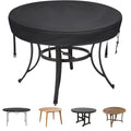 Tohonfoo Outdoor Round Table Cover - Waterproof Anti-Uv Round Patio Table Cover - Fits Round Outdoor Table Up To 52-54 Inch